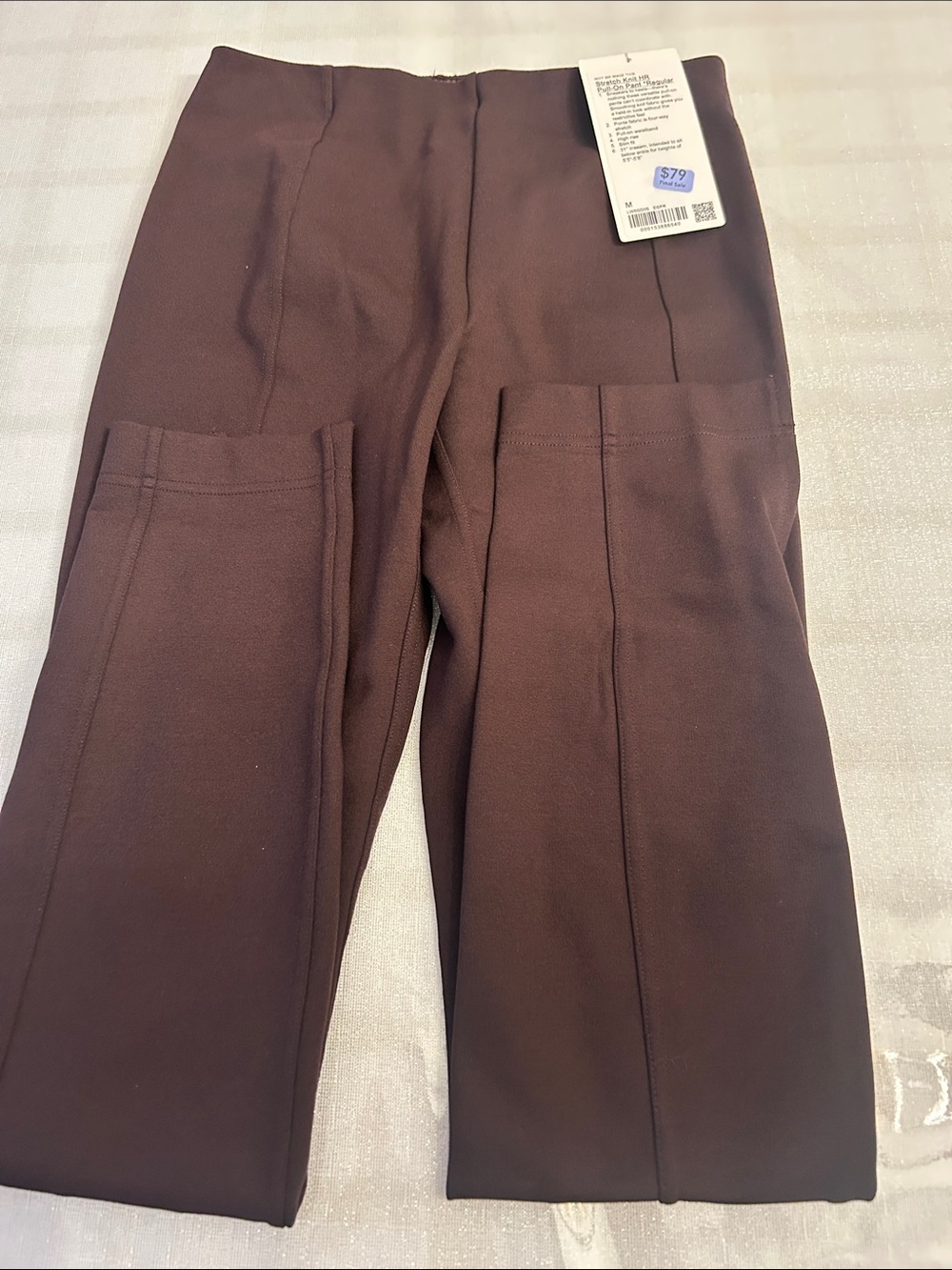 Lululemon women’s HR size Medium Brown Stretch Ponte Pants